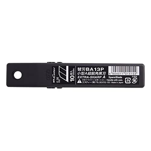 NT Cutter 9mm Snap-Off Utility Knife Blade, Black, 10-Pack | Ultra Sharp, Rust-Resistant, Made in Japan thumbnail 1