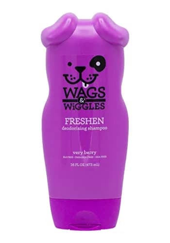 Wags & Wiggles Freshen Deodorizing Dog Shampoo Very Berry 473ml (16 Fl Oz) | pH-Balanced Formula for All Breeds thumbnail 1
