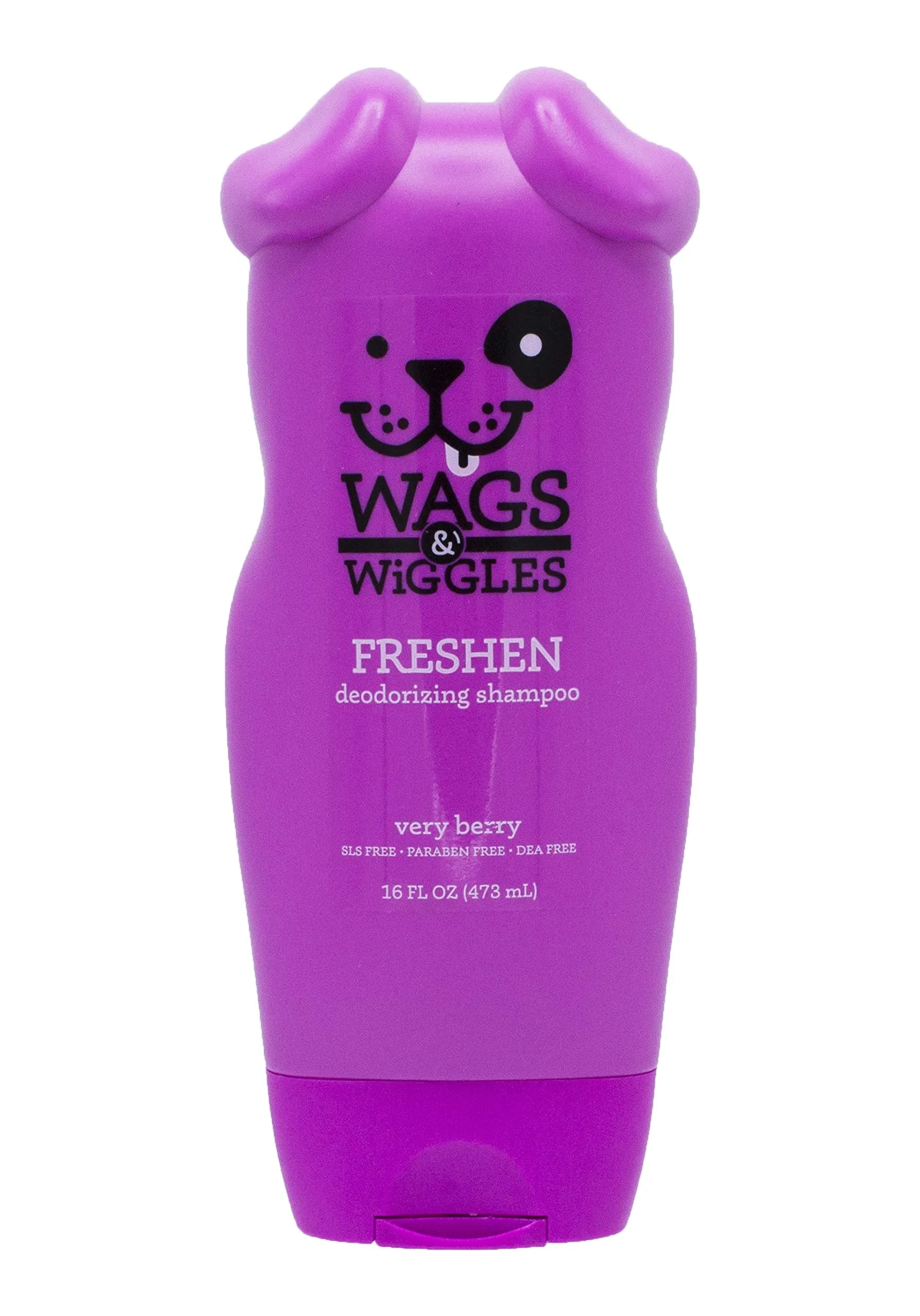 Wags & Wiggles Freshen Deodorizing Dog Shampoo Very Berry 473ml (16 Fl Oz) | pH-Balanced Formula for All Breeds - main product image