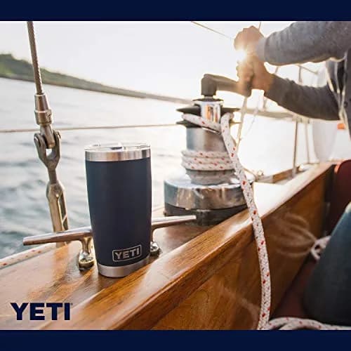 YETI Rambler 20 oz Tumbler with MagSlider Lid, Stainless Steel, Navy | Keeps Drinks Hot or Cold for Hours thumbnail 7
