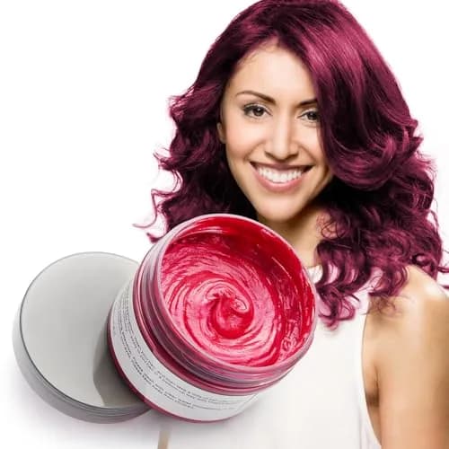 SWAKER Pink Red Hair Color Wax 120g (4.23 oz) | Temporary Styling Cream for Parties & Events thumbnail 1