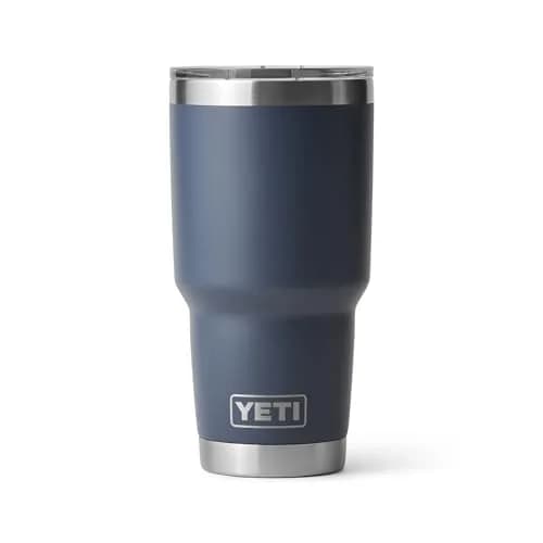 YETI Rambler 30 oz Stainless Steel Vacuum Insulated Tumbler with MagSlider Lid, Navy | Keeps Drinks Hot or Cold for Hours thumbnail 1