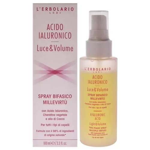 L'Erbolario Hyaluronic Acid Two Phase Spray - Light & Volume, 3.3 Oz | Fuller, Softer, Shinier Hair thumbnail 1