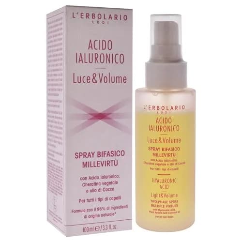 L'Erbolario Hyaluronic Acid Two Phase Spray - Light & Volume, 3.3 Oz | Fuller, Softer, Shinier Hair thumbnail 3
