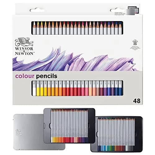 Winsor & Newton Studio Collection Color Pencils Set of 48 | Rich, Vibrant, Smooth Blending (70-120 chars) thumbnail 1
