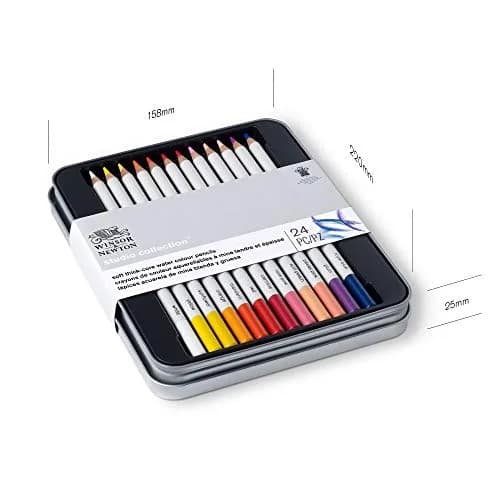 Winsor & Newton Studio Collection Watercolor Pencils 24 Count (3.7mm Core) | Highly Pigmented Art Pencils thumbnail 8
