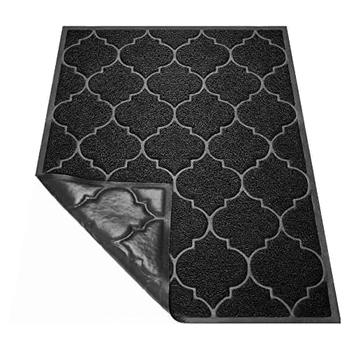 Cosyearn Door Mat, 46x35, Black | Waterproof, Non-Slip Indoor Outdoor Entryway Doormat thumbnail 7