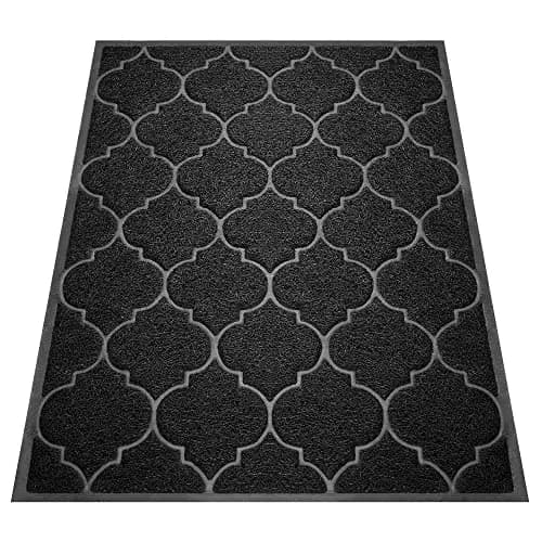 Cosyearn Door Mat, 46x35, Black | Waterproof, Non-Slip Indoor Outdoor Entryway Doormat thumbnail 8