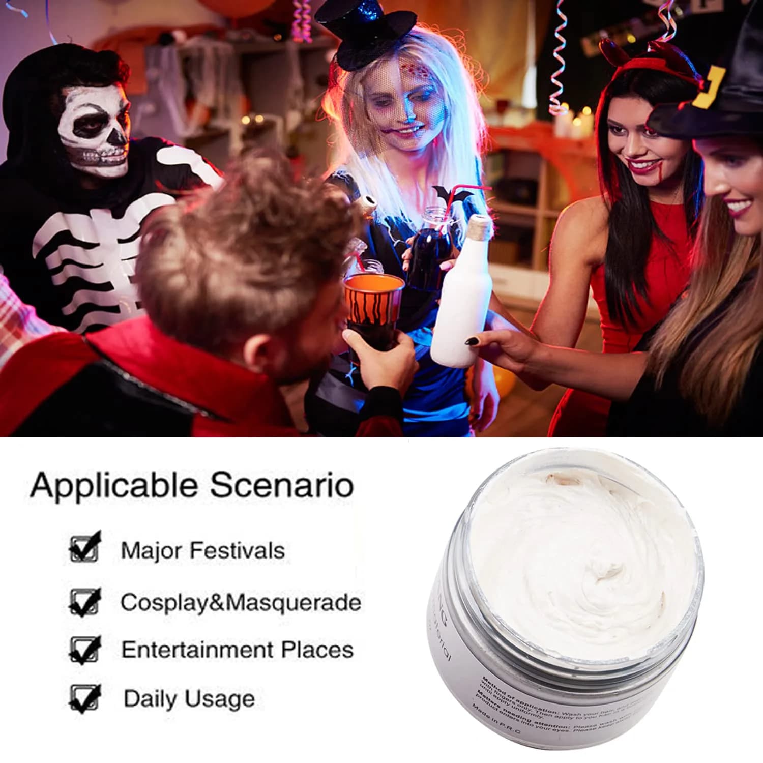 SWAKER White Hair Color Wax 120g (4.23 oz) | Temporary Styling Cream for Parties & Cosplay - view 5