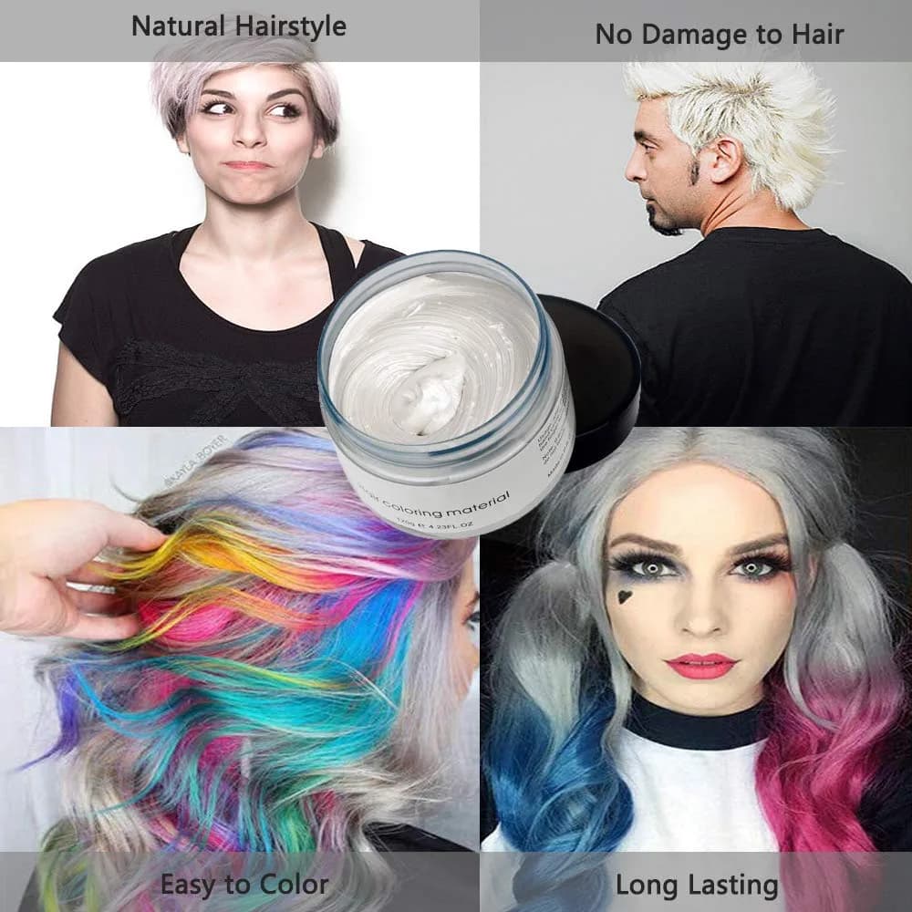 SWAKER White Hair Color Wax 120g (4.23 oz) | Temporary Styling Cream for Parties & Cosplay - view 7