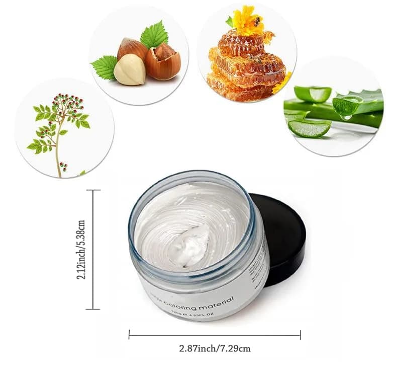 SWAKER White Hair Color Wax 120g (4.23 oz) | Temporary Styling Cream for Parties & Cosplay - view 2