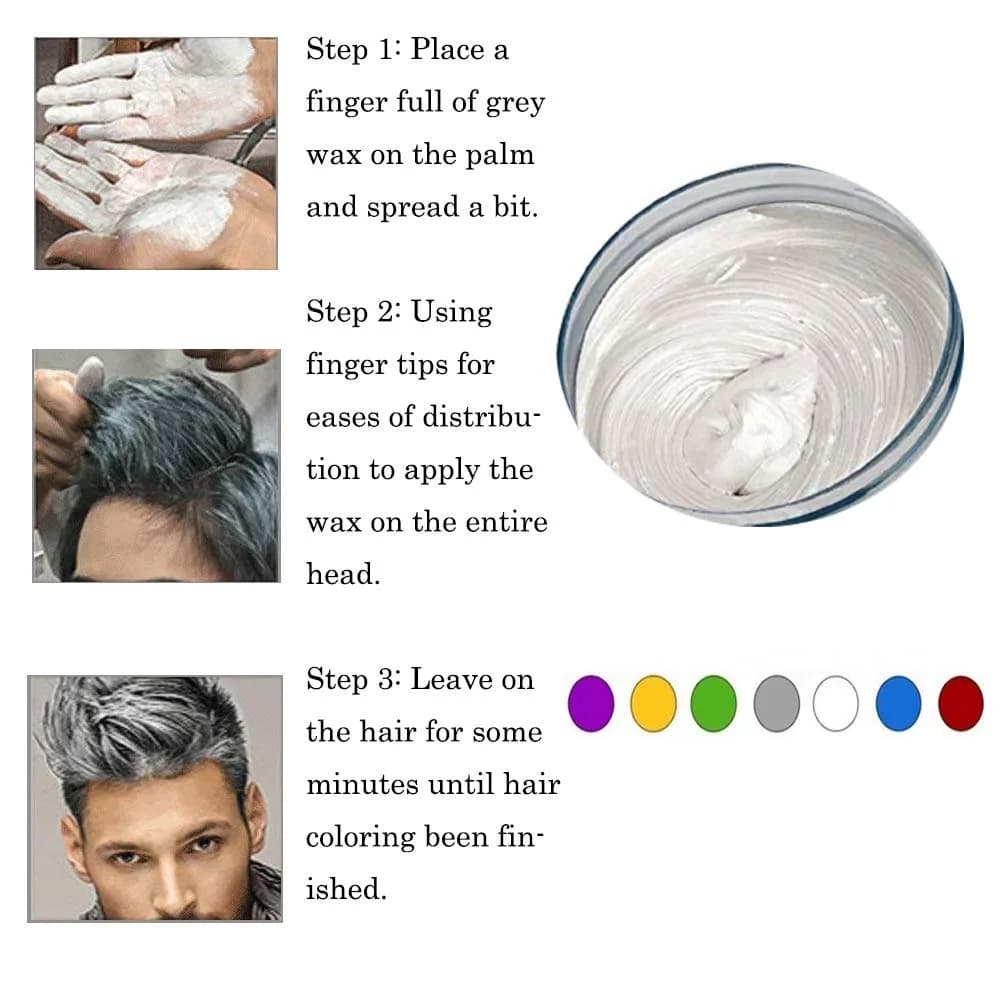 SWAKER White Hair Color Wax 120g (4.23 oz) | Temporary Styling Cream for Parties & Cosplay - view 4