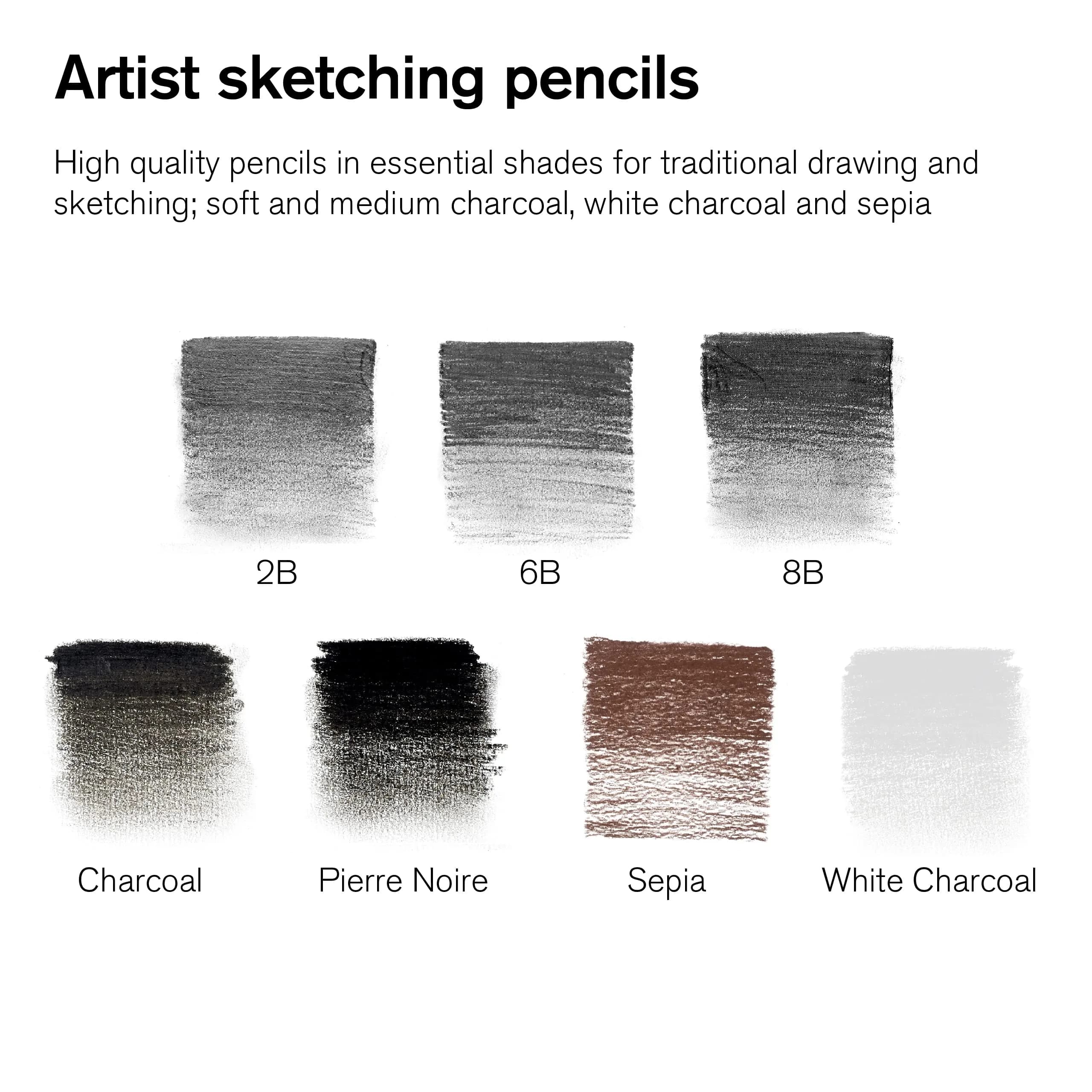 Winsor & Newton Sketching Pencils Set of 10 | Versatile Art & Drawing Tools for Artists - view 3