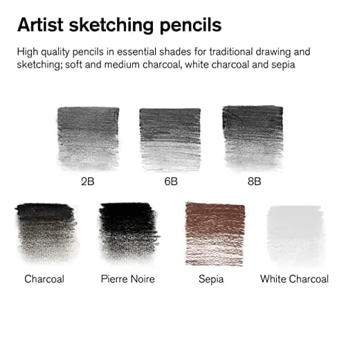 Winsor & Newton Sketching Pencils Set of 10 | Versatile Art & Drawing Tools for Artists thumbnail 3