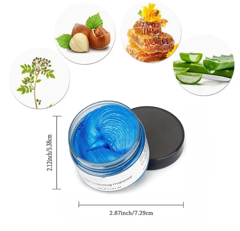 SWAKER Black Hair Color Wax 130ml (4.23 oz) | Temporary Styling Cream for Vibrant Color - view 2