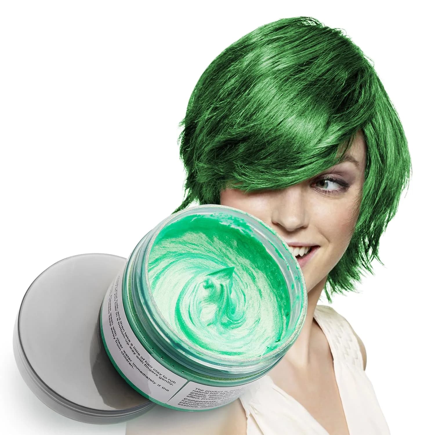 SWAKER Green Hair Color Wax 130ml - Temporary Styling Cream for Vibrant, Bold Green Hair - main product image