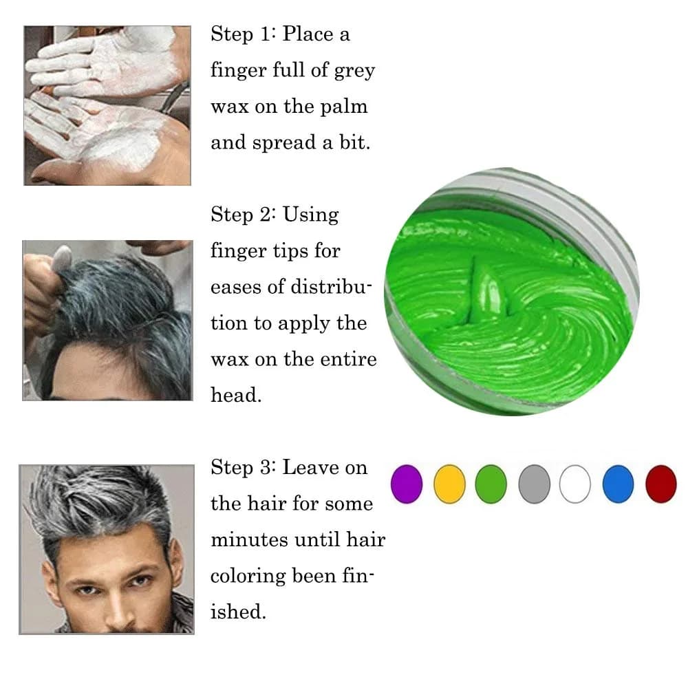 SWAKER Green Hair Color Wax 130ml - Temporary Styling Cream for Vibrant, Bold Green Hair - view 4