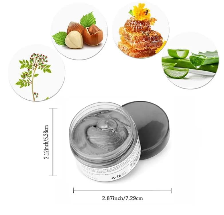 SWAKER Silver Gray Temporary Hair Color Wax 130ml - Vibrant Styling Cream - view 2