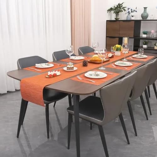 Myir JUN Orange Placemats Set of 6 | Washable PVC Table Mats for Indoor Use thumbnail 8