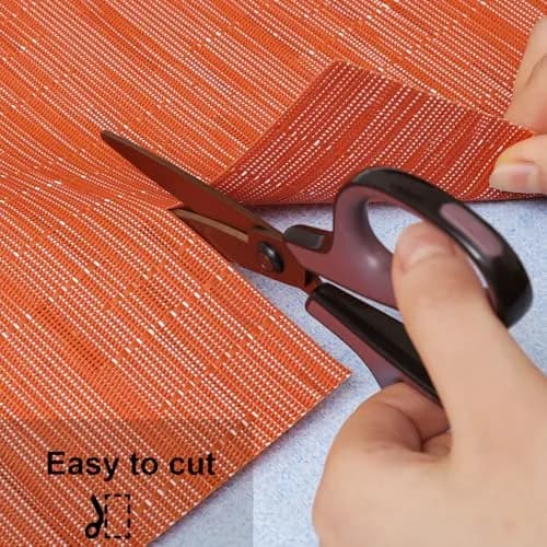 Myir JUN Orange Placemats Set of 6 | Washable PVC Table Mats for Indoor Use thumbnail 9