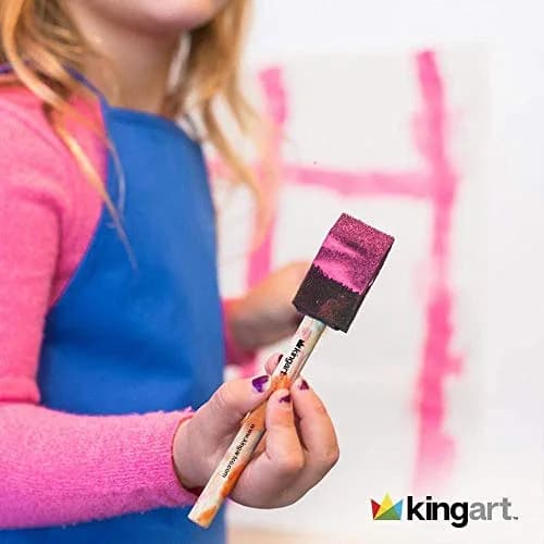 KINGART Foam Paint Brush Set 1 Inch, 25 Pc. Value Pack | Smooth Application for Crafts & DIY thumbnail 2