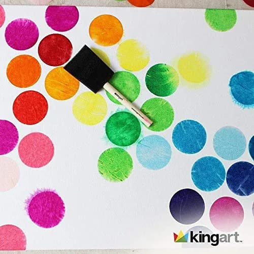 KINGART Foam Paint Brush Set 1 Inch, 25 Pc. Value Pack | Smooth Application for Crafts & DIY thumbnail 3