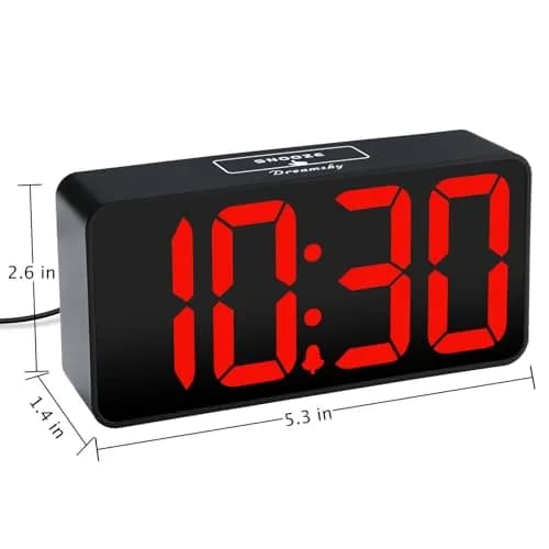 DreamSky Small Digital Alarm Clock for Bedroom with Large Big Numbers | Easy to Read & Set thumbnail 7