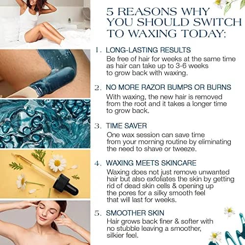 GiGi Soothing Azulene Hard Wax Beads for Face, Body & Sensitive Skin 397g (14 oz) | Stripless Professional Hair Removal thumbnail 6