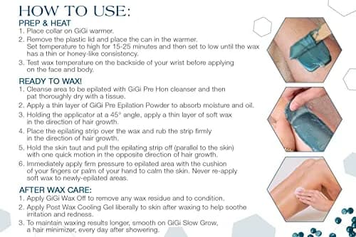 GiGi Soothing Azulene Hard Wax Beads for Face, Body & Sensitive Skin 397g (14 oz) | Stripless Professional Hair Removal thumbnail 7