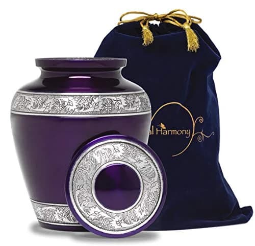 Eternal Harmony Large Urn for Ashes | Elegant Handcrafted Cremation Vase for Men & Women, Up to 200 lbs, Secure Seal & Velvet Bag thumbnail 3