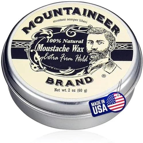 Mountaineer Brand Unscented Natural Mustache Wax | Strong Extra Firm Hold 60ml (2oz) | Styles & Conditions Facial Hair thumbnail 1