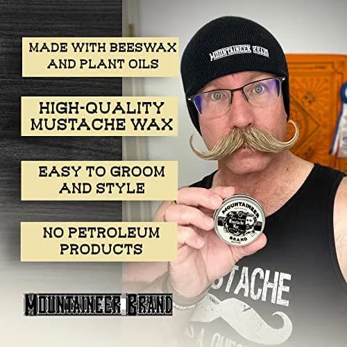 Mountaineer Brand Unscented Natural Mustache Wax | Strong Extra Firm Hold 60ml (2oz) | Styles & Conditions Facial Hair thumbnail 3