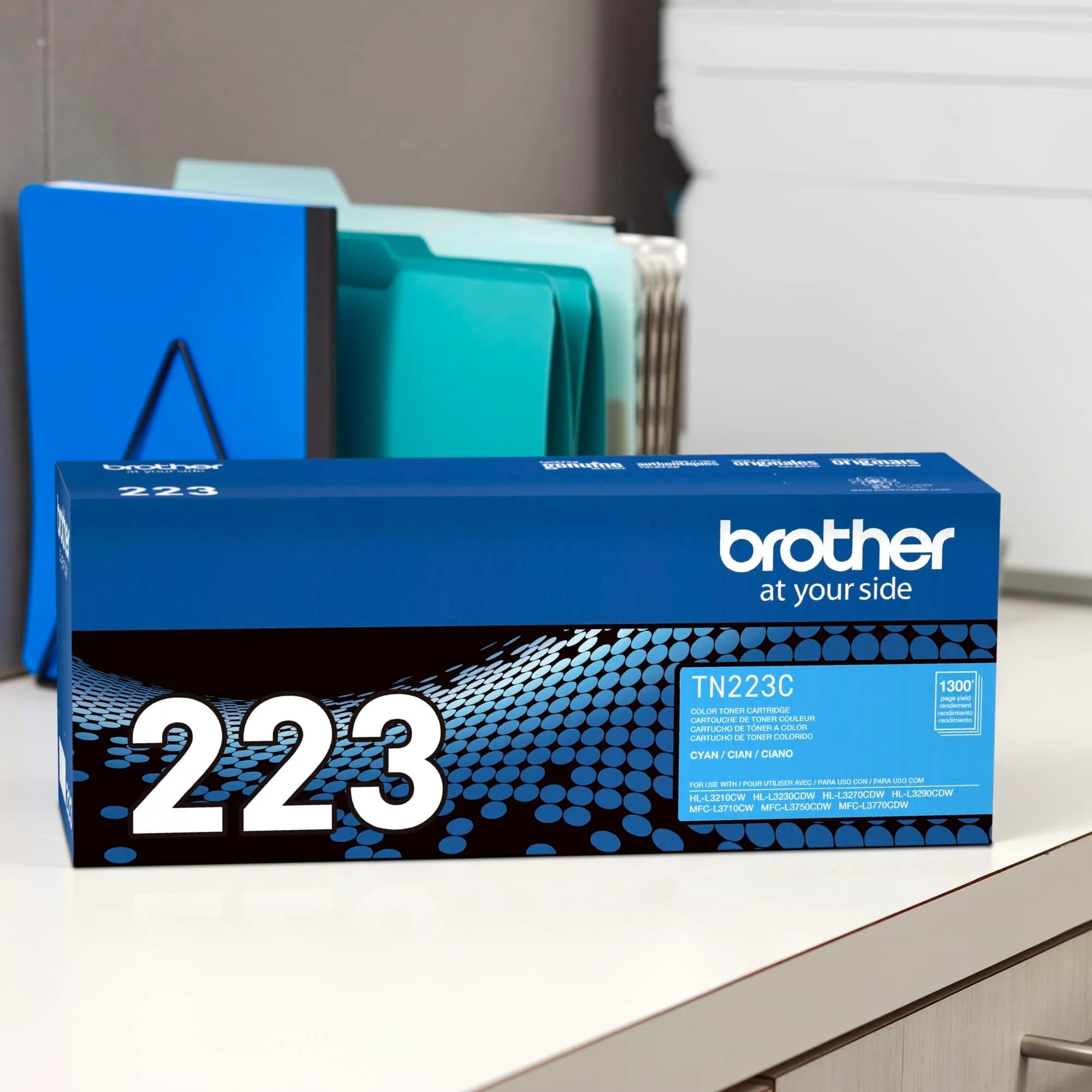 Brother Genuine TN-223C Cyan Toner Cartridge Standard Yield | Fade-Resistant Laser Print Quality - view 3