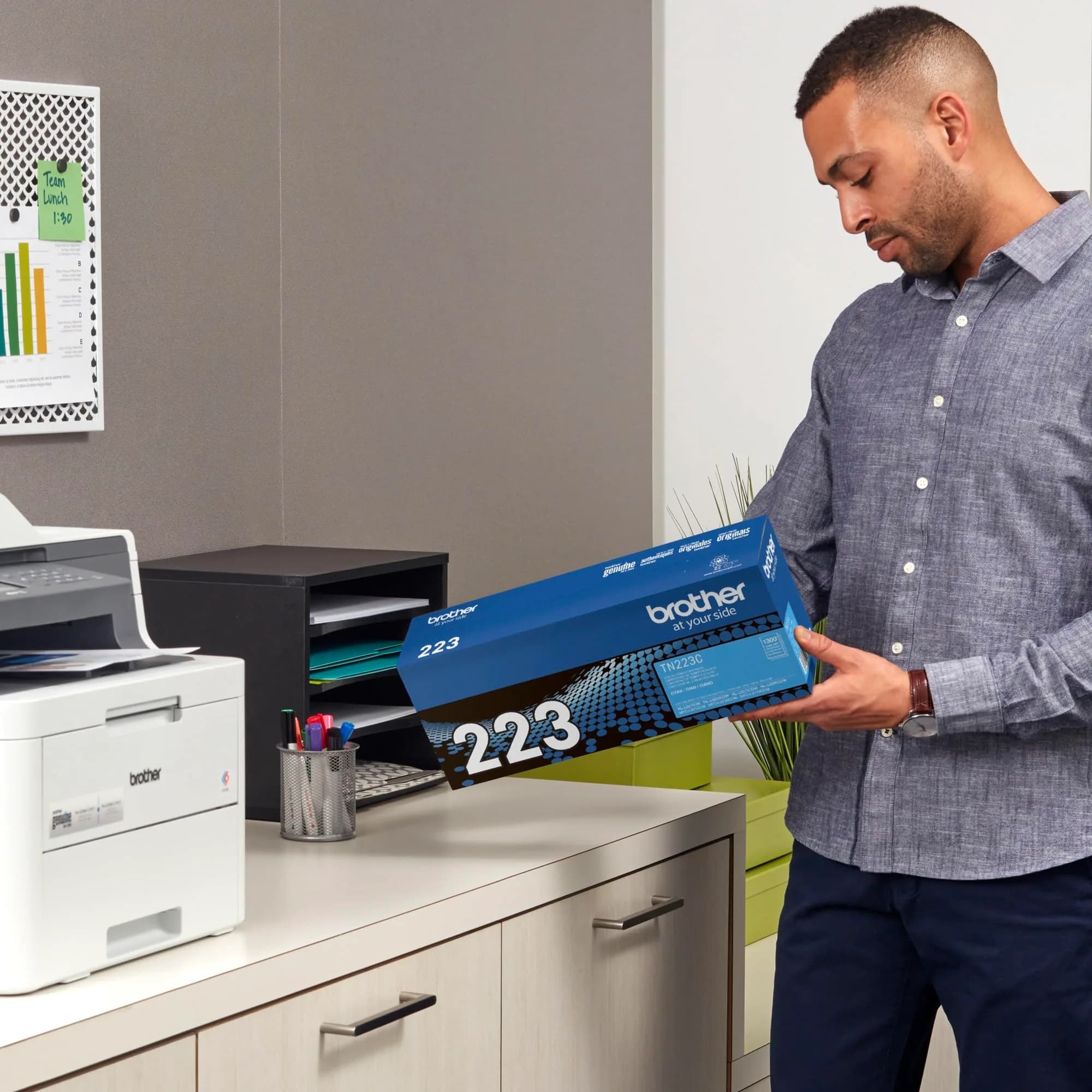 Brother Genuine TN-223C Cyan Toner Cartridge Standard Yield | Fade-Resistant Laser Print Quality - view 4
