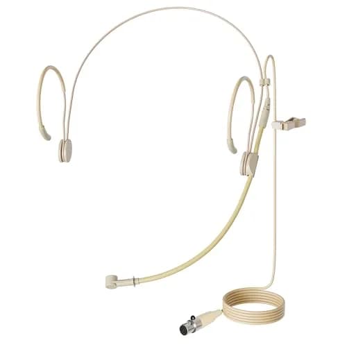 J K MIC-J 069 Headset Headworn Microphone Compatible with Shure Bodypacks | Unidirectional, Beige Alloy Steel, 20Hz–20kHz thumbnail 1