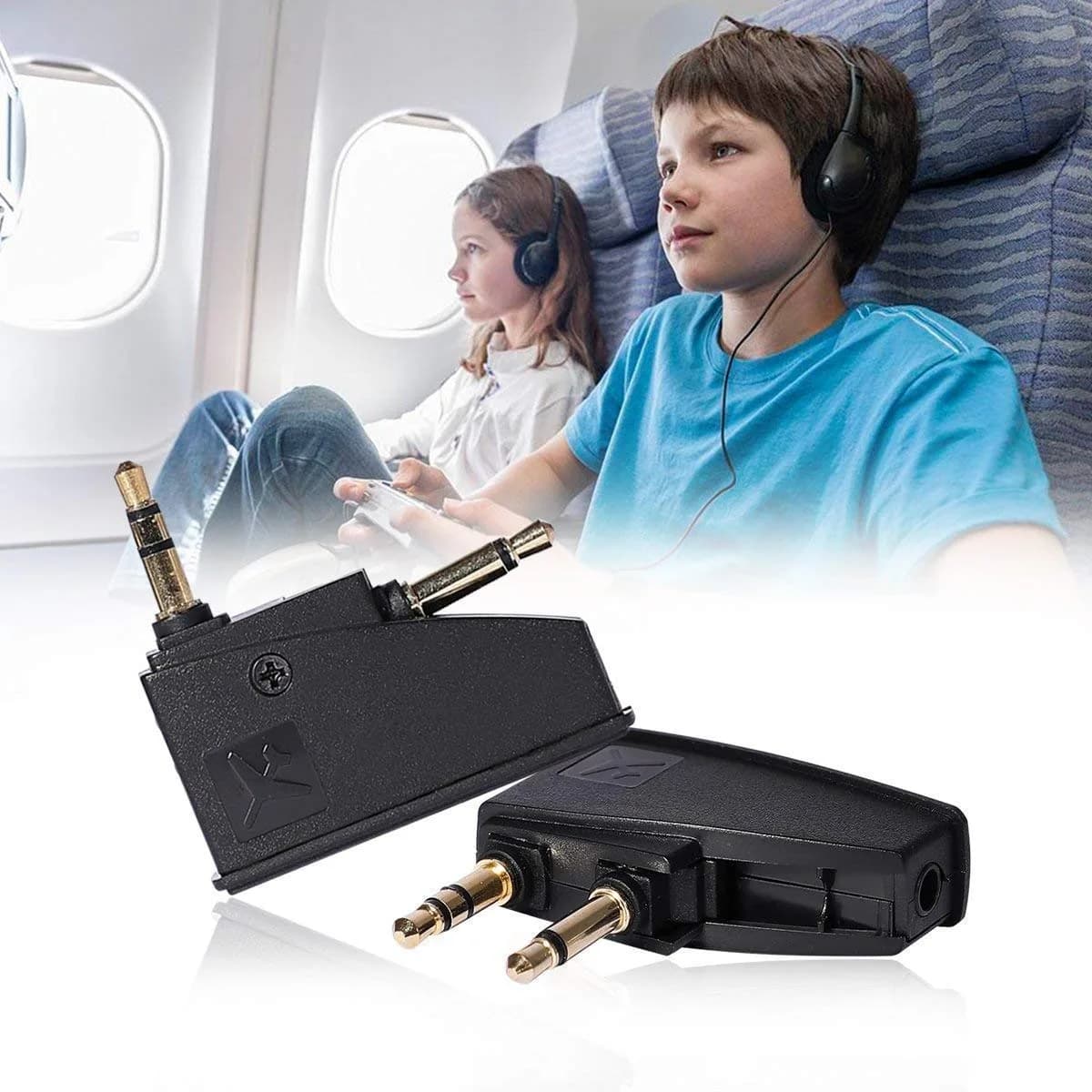 Asobilor Gold Airplane Headphone Adapter with 3.5mm Jack | Compatible with Bose QC Series & More - view 6