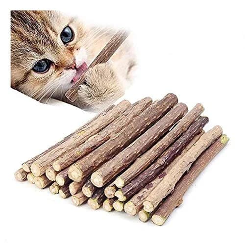 Ueerdand Organic Catnip Chew Sticks 10 pcs | Silvervine & Plant-Based Teeth Cleaner for Cats thumbnail 1