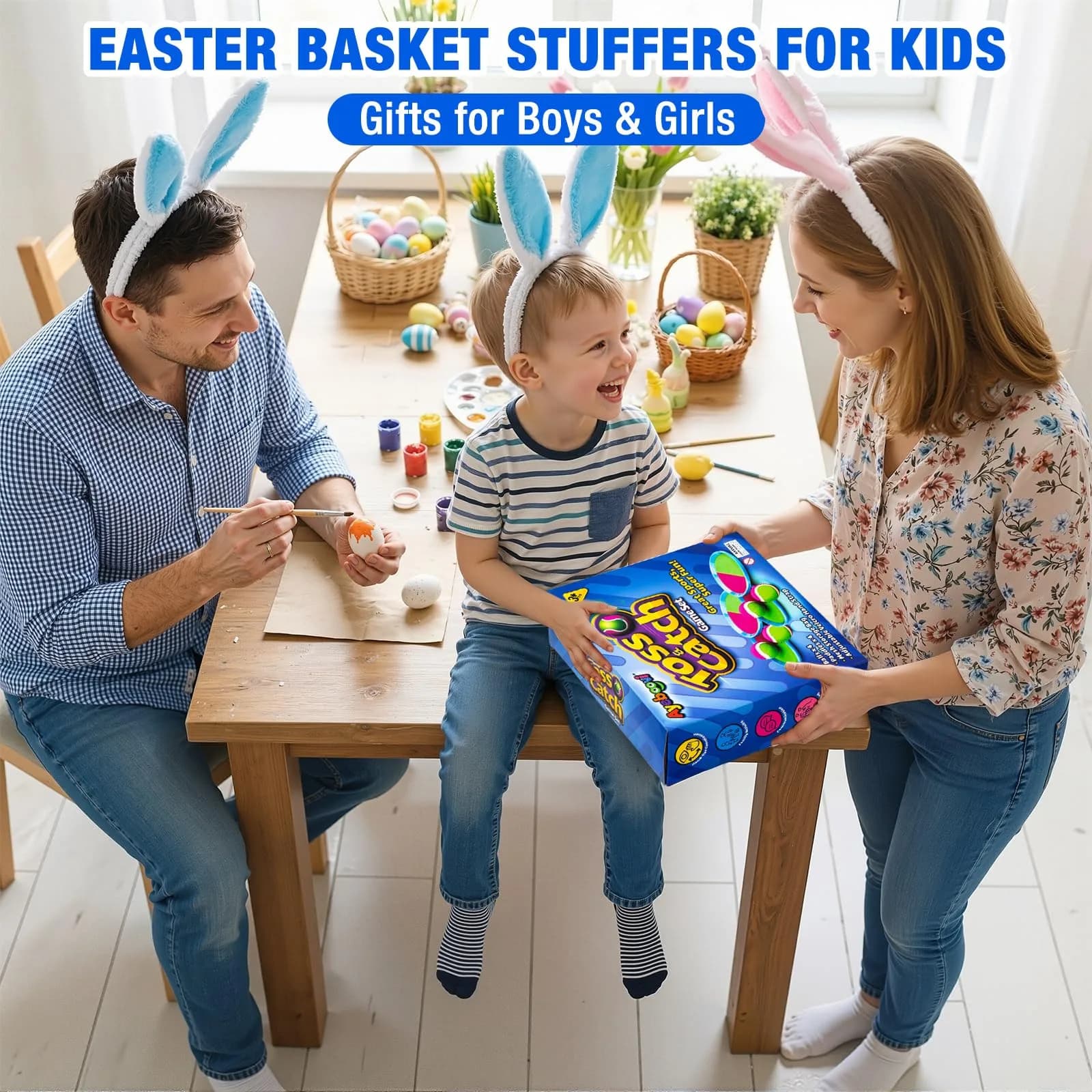 Ayeboovi Toss and Catch Ball Game Set with 4 Paddles & 4 Balls | Upgraded Outdoor Toy for Kids Ages 3-12 - view 8