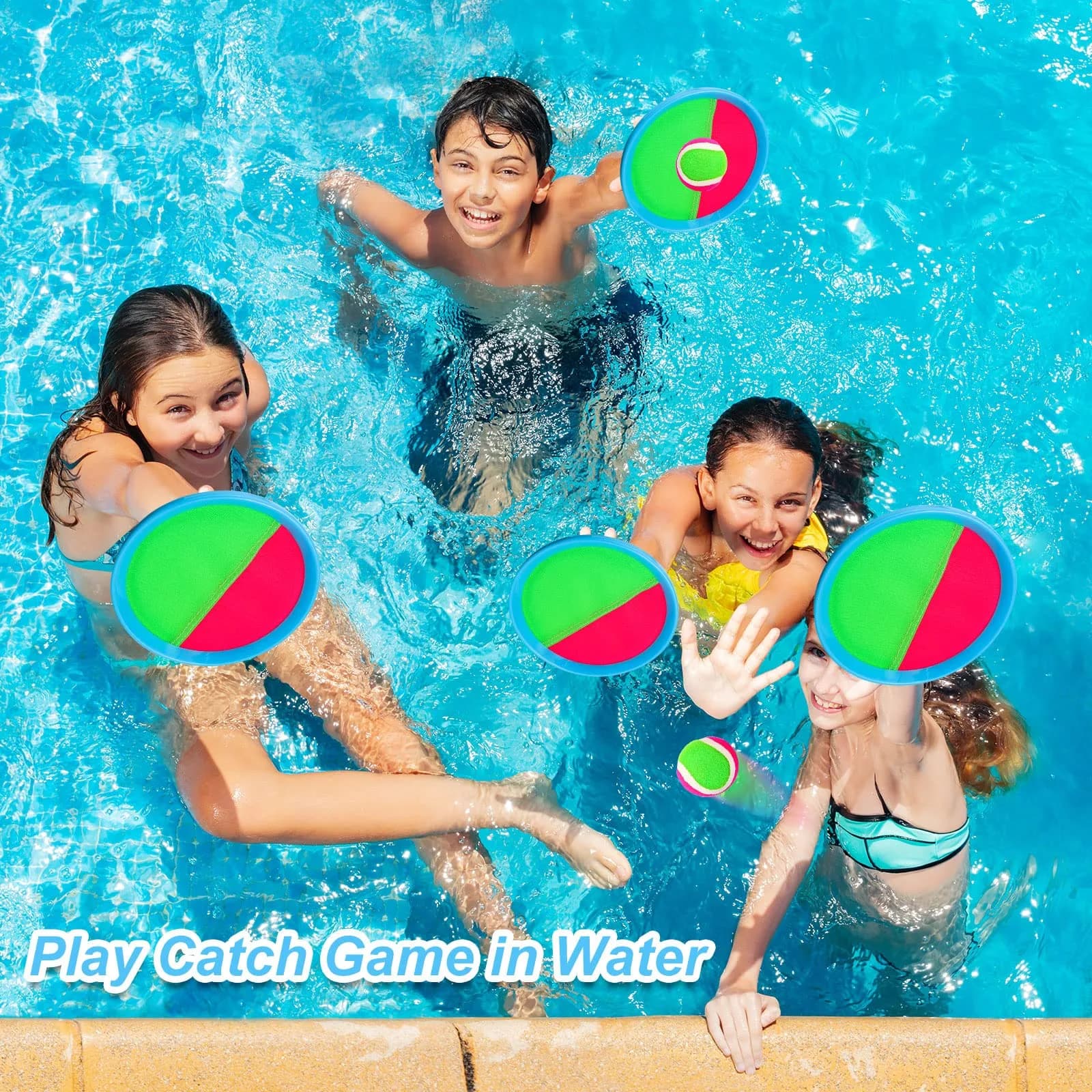 Ayeboovi Toss and Catch Ball Game Set with 4 Paddles & 4 Balls | Upgraded Outdoor Toy for Kids Ages 3-12 - view 2