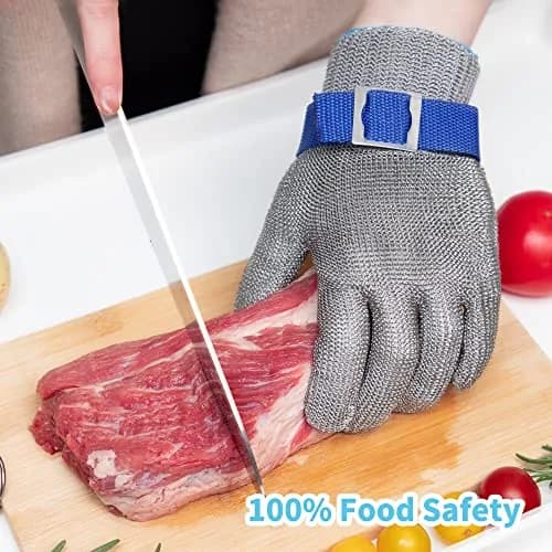 ARCLIBER Level 9 Cut Resistant Glove Stainless Steel Wire Mesh | Food Safe, Ambidextrous, Reusable (X-Large Pack of 1) thumbnail 4
