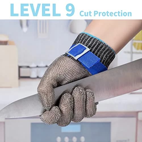 ARCLIBER Level 9 Cut Resistant Glove Stainless Steel Wire Mesh | Food Safe, Ambidextrous, Reusable thumbnail 2