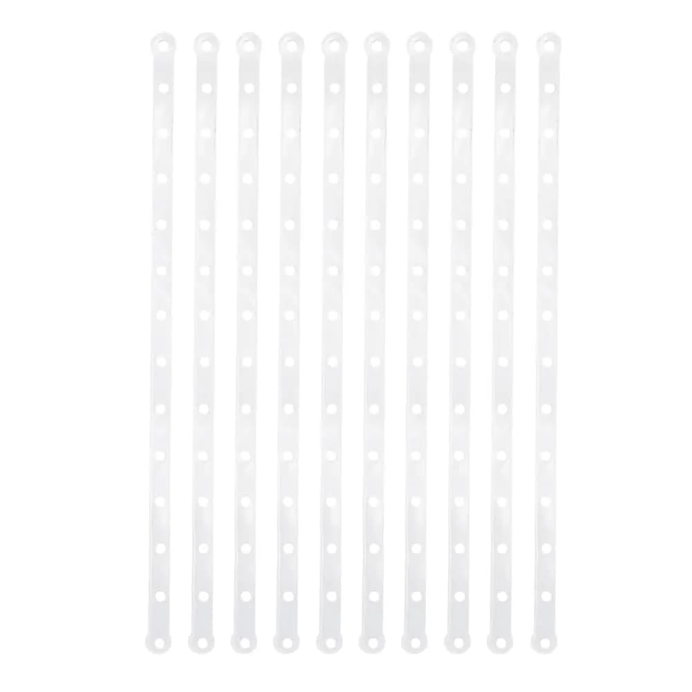esowemsn Plastic White Display Hanger Strips 36pcs | Heavy Duty, Space Saving, Stable Connector (45-47cm) — White