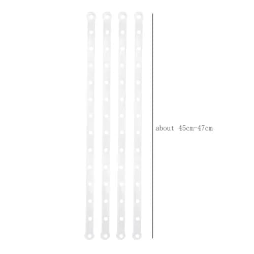 esowemsn Plastic White Display Hanger Strips 36pcs | Heavy Duty, Space Saving, Stable Connector (45-47cm) thumbnail 3