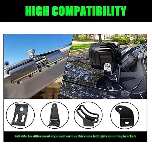 Chelhead Stainless Steel Light Bar Mount Brackets | No-Drill Hood Clamp for Off-Road Vehicles (70-120c) thumbnail 4