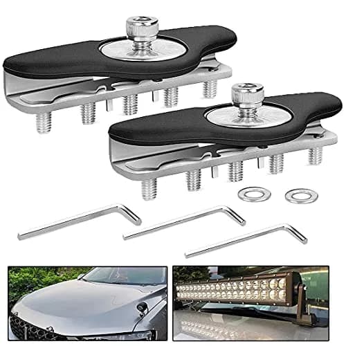 Chelhead Stainless Steel Light Bar Mount Brackets | No-Drill Hood Clamp for Off-Road Vehicles (70-120c) thumbnail 8