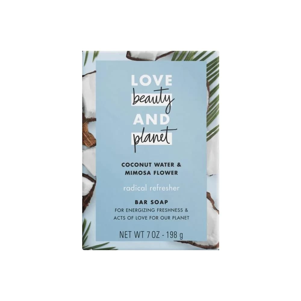 Love Beauty And Planet Coconut Water & Mimosa Flower Bar Soap, 7 Oz | Hydrating, Unisex