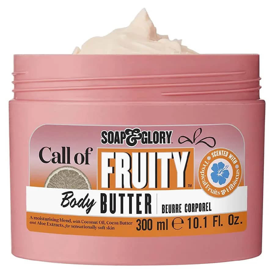 Soap & Glory Call of Fruity Body Butter 300 ml (10.1 Fl Oz) | Hydrating Lotion for Dry Skin with Vitamin E, Coconut Oil & Aloe Extracts thumbnail 4