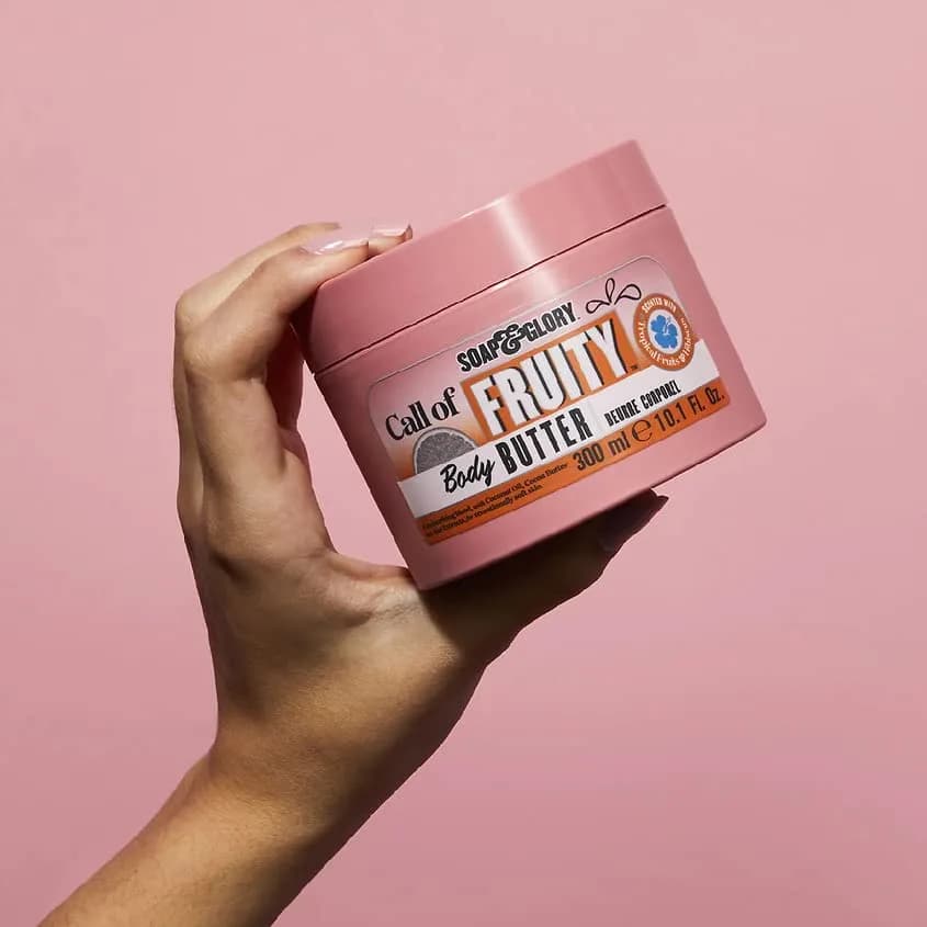Soap & Glory Call of Fruity Body Butter 300 ml (10.1 Fl Oz) | Hydrating Lotion for Dry Skin with Vitamin E, Coconut Oil & Aloe Extracts thumbnail 7