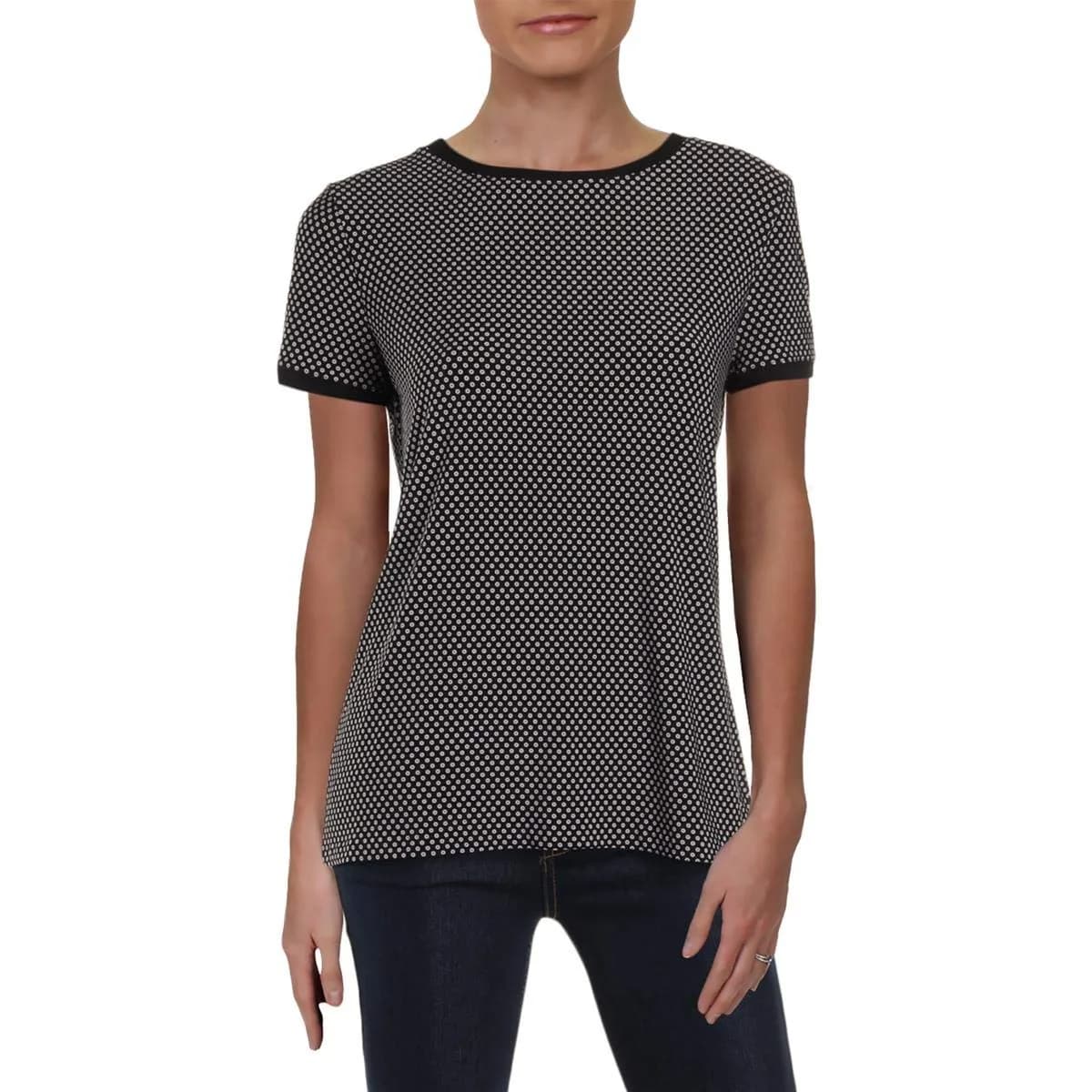 Anne Klein Women's Button Back Top Shirt, XXS | Soft Knit Fabric & Button Back Detail