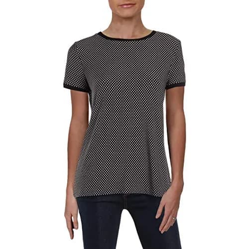 Anne Klein Women's Button Back Top Shirt, XXS | Soft Knit Fabric & Button Back Detail thumbnail 1